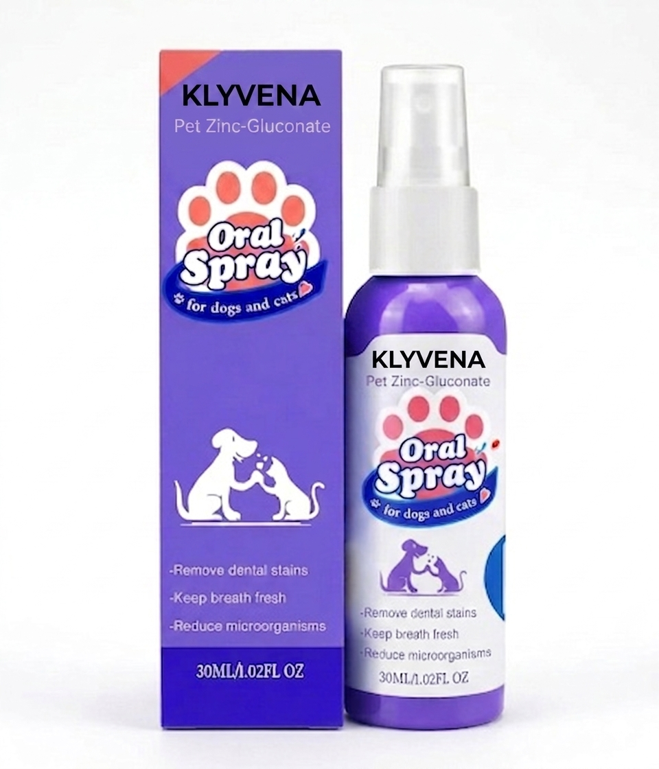 KLYVENA™ Advanced Pet Oral Spray | Fresh Breath, Plaque Biofilm & Gum Care — No Brushing