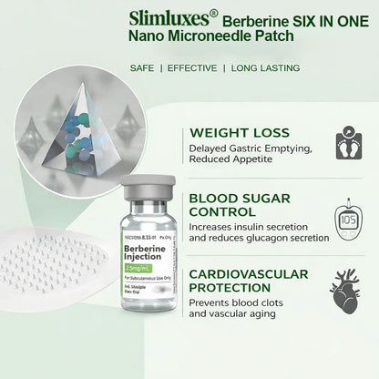 Slimluxes® Berberine 10-in-1 nano Microneedle Patch with Science-Backed Formula