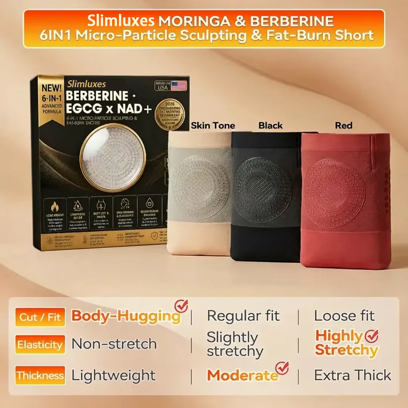 🔥2026 NEW RELEASE Slimluxes Berberine · EGCG × NAD+ 6-in-1 Micro-Particle Sculpting Shorts | High-Waist Slimming & Body Shaping Shorts ✨